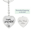 The Power Of Resolutions I Am Powerful Luxury Heart Keyring